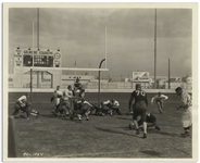 10" x 8" Glossy Photo From the 1934 Three Stooges Film "Three Little Pigskins" at Gilmore Field in Hollywood -- Very Good Condition